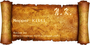 Nepper Kitti névjegykártya